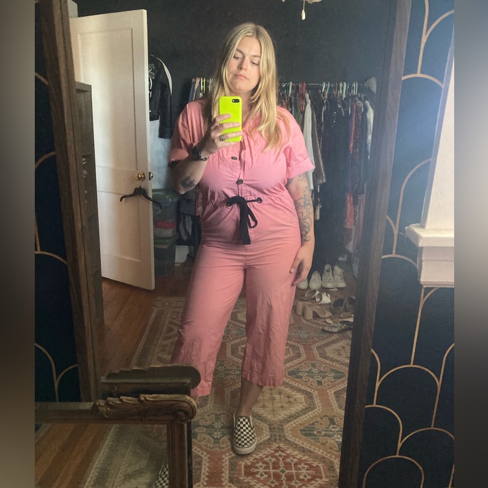WhoWhatWear Pink Boiler Suit